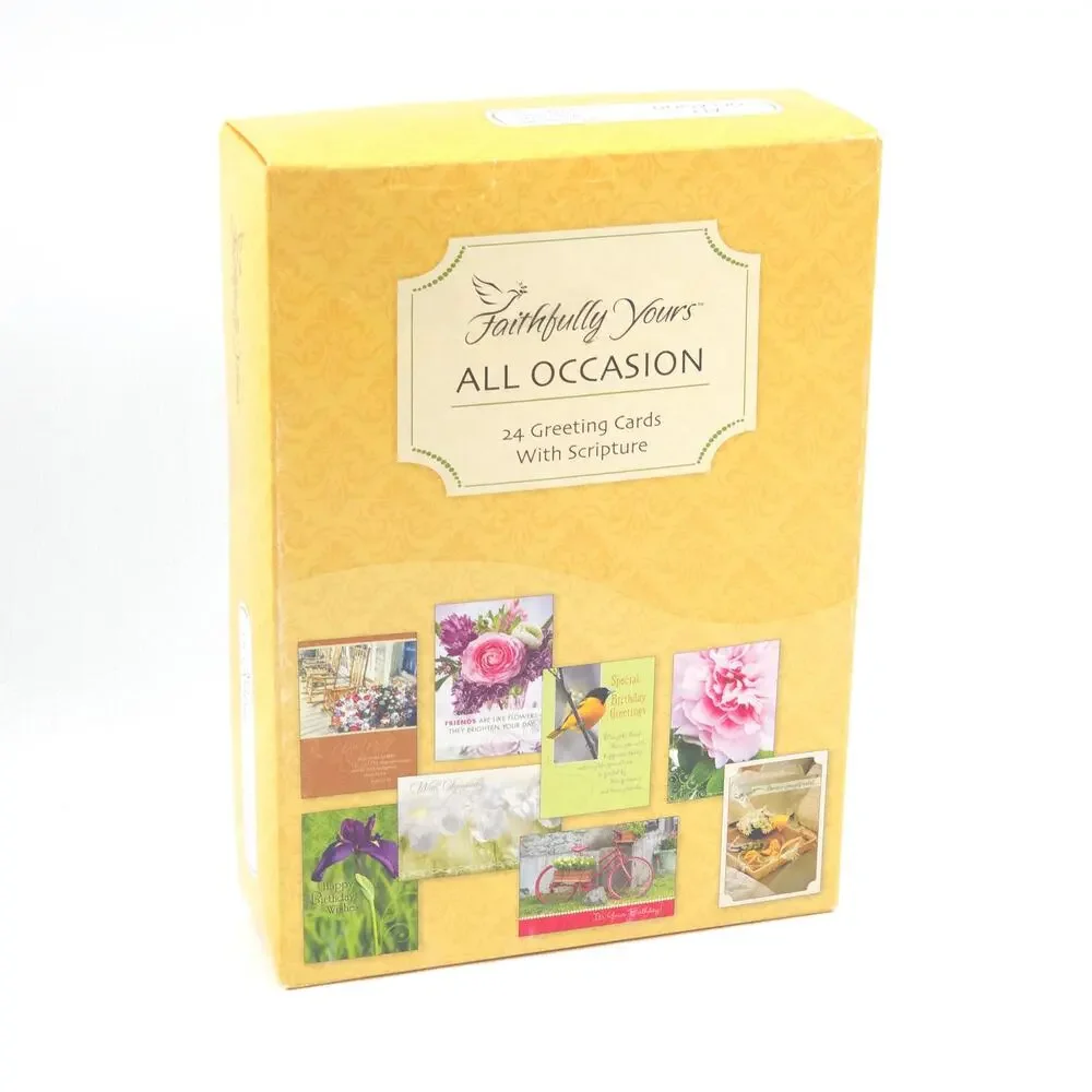 Faithfully Yours Designer Greetings All-Occasion Greeting Cards 24ctNew Open Box